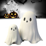 Halloween Ghost Decor - Set of 2 Spooky Resin Ghost Figurines, Cute Finger-Sized Ghost Ornaments for V1366-AZ2-W-16563