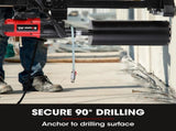 BAUMR-AG 3200W 280mm Wet/Dry Core Drill w/ Wheeled Stand & 127mm Bit Combo, for Concrete Coring Hole V219-DRLCREBM28WA-127