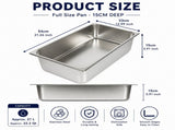 Commercial Stainless Steel GN 1/1 150mm Deep Gastronorm Bain Marie Buffet Steam Table Food Pan with V324-1-1GNPAN-15CM-WLID