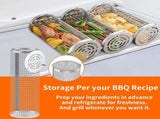 BBQ Grill - Rotating Barbecue - Stainless Steel Vegetable - Fish Rack - Grill V1189-WXF-260203-00271
