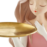 Entrance Storage Decoration Girl Sculptures Porch Decor Tray for Living Study Bedroom Bowknot Girl V1294-YM0716-3115220067912