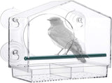 Strong suction window bird feeder, large capacity window bird feeder with removable seed tray and V1259-DP01-A-1665