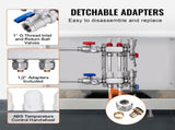 2-Branch Heat Manifold, 1/2" PEX Tubing Manifold, Stainless Steel PEX Manifold for Hydronic V952-DRFSQBXG2HLG7E0T8V0