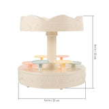 Rotating Cupcake Carousel Stand with Automatic Rotation for Bakery, Party, Home Use - Dessert V1192-AZ-W-28503