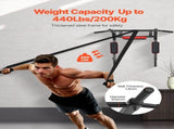 Multifunctional Pull Up Bar, Wall Mounted Chin Up Bar Dip Station for Home Gym, Heavy Duty Steel V952-QTYTXSJBGSDG88IUW001V0