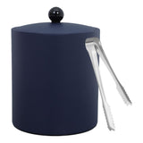 Navy Stainless Steel Ice Bucket Insulated Lid Tong for Bar Use V1366-AZ2-W-12161