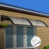 Instahut Window Door Awning 1mx2.4m Transparent AWN-PC6-1X24