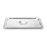 SOGA 2X Gastronorm GN Pan Lid Full Size 1/3 Stainless Steel Tray Top Cover GP5503-JLID3F-X2