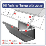 30 Pcs 5inch Roof Gutter Hangers 5inch Gutter Clips with Straps for Eavesless Fixing V1369-AZ3-W-11567