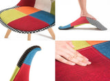 2X Retro Dining Cafe Chair Padded Seat MULTI COLOUR V274-FT-J900B-MUT2