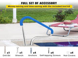 Pool Rail 39x32 Pool Railing 304 Stainless Steel 250LBS Load Capacity Silver Rustproof Pool Handrail V952-BXGYCFS3W39X32YC1V0