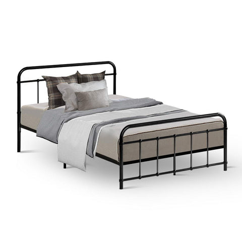 Artiss Bed Frame Metal Frames LEO - King Single MBED-C-LEO-KS-BK