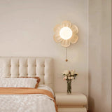 Cream Petals Ceiling Lamp Hallway AisleBalcony Porch Stair Ceiling Light Wall Resin Flower Wall V1369-AZ3-W-11612
