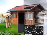 Solar Panel Chicken House Exhaust Fan, Portable Energy-Saving Double Fan with Protective Mesh, Easy V1370-AZ4-19790