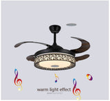 Maxkon 42 Inch Ceiling Fan with Light 3 Color MUSIC Remote Control Timer MUSIC V201-FUN0042BL8AU