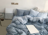 4-Piece Bedding Set Twin XL & Full Size Comforter Cover, Fitted Sheet & Pillowcases Soft Washed V1366-AZ2-W-19683