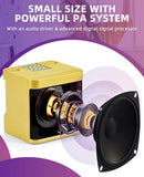 Gold Karaoke Machine with 2 Wireless Microphones Bluetooth-Compatible 5.0 for Parties V201-QHGMMOREONE049