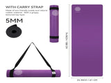 Mandala Yoga Mat Premium Bundle, Includes Yoga Mat 188cm H x 61cm W, Yoga Strap & Steel Hydration V398-MA-494PRP