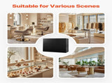 Reception Desk, 1200 x 480 x 1100 mm Rectangular Front Counter Table, Office Reception Counter with V952-YBQTJX3CDCCJ3IW3IV0