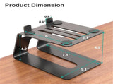 Desktop Speaker Stands with Vibration Absorption Pads, Metal Speaker Stands Pair Support Up to V1192-AZ-W-1091