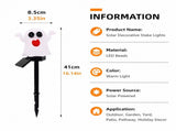 Halloween Solar Pathway Lights Set, 3 Spooky Designs Including Pumpkin with Witch Hat, Cute Ghost, V1341-ZY-NXU5E5RY-GHOST-2PCS