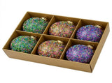 Christabelle 6 Beaded Glass Christmas Baubles Assorted 10cm Xmas Tree Decorations Hanging Ornam 112_SHD2010