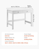 VEVOR Small Desk with Drawers Kids Desk for Bedroom Simple Study Table White V952-ETBMSZZFXXCWZES3L001V0
