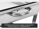 9L Chafing Dish Set Buffet Pan Bain Marie Bow Stainless Steel Food Warmer V201-FAZ4990SI8AU