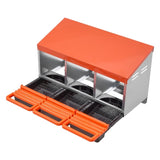 Chicken Nest Box, 3-Compartment, 15 to 30 in Stable & Corrosion-Resistant Metal Nesting Boxes with V952-JSCDX1530INCCC3QIV0