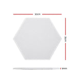 Alpha Acoustic Foam 12pcs 35x30x0.9cm Soundproof Absorption Panel Adhesive White AF-HEX-12-WH