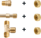 100 Pack Brass Compression Cap, Stop Value Caps, Drain Pipe Fittings for Hose Connector Nozzle V1259-DP01-A-1019