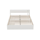 Artiss Bed Frame Double Size Mattress Base wtih Charging Ports 2 Storage Drawers WBED-AURA-D-WH-ABC