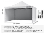 Pop Up Canopy Tent Outdoor Gazebo Tent 10x10FT with Sidewalls & Bag White V952-DCSYPBS1010FTGMH8V0