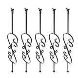 VEVOR Staircase Metal Balusters, 44'' x 1/2" Galvanized Steel Decorative Banister Spindles, 5 Pack S V952-ZXKLGZ5G44YCUP3IFV0
