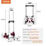 Stair Climbing Cart Heavy Duty Folding Hand Truck Dolly 118 kg 10 Wheels V952-TCSPLCYS260LDSY04V0