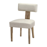 Artiss Dining Chairs Set of 2 Linen Fabric Wooden Beige UPHO-C-DIN-02-FA-BGX2