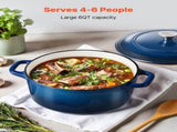 Enameled Cast Iron Dutch, 5.7L Pot with Lid and Dual Handles, Heavy-Duty Durable Cookware Pan, V952-ZTHLKX6QTTCT7F6PS001V0