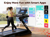 Everfit 500mm Wide Belt Treadmill 30% Auto Incline Foldable Treadmills for Home with LED Lights TMILL-500-AUTO