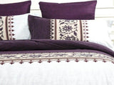 Plum Fiore Border Elegance Quilt / Doona / Duvet Cover set V745-AQ041710K3
