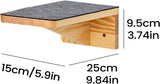 Set of 2 Cat Wall Shelves, Wooden Climbing Steps for Wall Mount, Ideal for Living Room and V1237-ZY-924-093