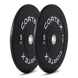 CORTEX 75kg Black Series V3 Bumper Plate Set with ATHENA100 Barbell V420-CSWP-OBPV3ST-E