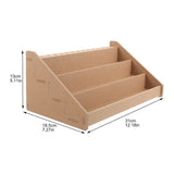 Multi Layer Beige Paint Storage Stand with Acrylic Paint Holder and Brush Organizer for Desktop V1366-AZ2-W-18425
