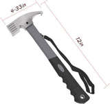 30cm Camping Hammer with Carrying Cord Tent Hammer Fish Scaler & Rubber Grip Stainless Steel Camping V1258-DP02-BOL-28