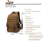 The Retro Canvas Backpack is designed with a vintage and fashionable style Multi-Functional Durable V1369-AZ3-W-00588