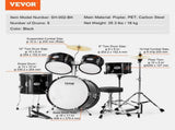Kids Drum Set, 5-Piece, 406.4 mm Beginner Full Drum Set with Bass Toms Snare Floor Drum Adjustable V952-WJTJZG5JT16HCA94HV0