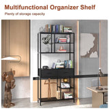 Rustic Accent Bookshelf 90CM Wide Plant Display Rack V178-66793
