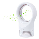 2 pcs Bladeless Desk Fan, Portable Quiet Office Fan, 2 Speeds, Easy to Clean, Small Tabletop V1192-AZ-W-14600