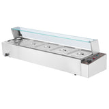 VEVOR Commercial Electric Food Warmer Countertop Buffet 5*8Qt with Glass Shield V952-SYSPBWQBLZK5C1L71V3