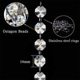 Crystal bead necklace - Crystal garland string - Pendant light - Gemstone bead necklace - 14 mm V1259-DP01-BO-116