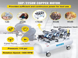 Oil Free Air Compressor Air Compressor Tank 100L 3HP Ultra Silent Inflator V952-KYJ750-3-100LLDW1V3